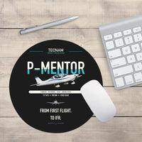 Thumbnail for Tecnam P-Mentor design on black round mouse pad