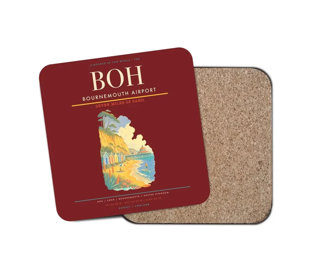 Bournemouth Airport BOH Coaster 1-Piece - Dark Red