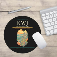 Thumbnail for Kwangju Airport (KWJ) design on black round mouse pad