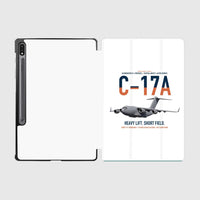 Thumbnail for C-17A Globemaster III design on white samsung tablet tablet case