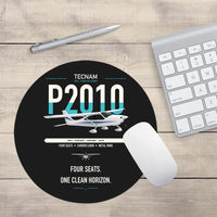 Thumbnail for Tecnam P2010 design on black round mouse pad