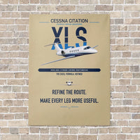 Thumbnail for Cessna Citation XLS vertical canvas print - no frame - beige background