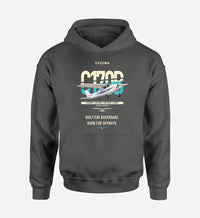 Thumbnail for Cessna 170B design on dark gray double-side hoodie, single-side print
