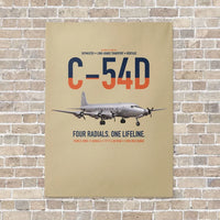 Thumbnail for C-54D Skymaster vertical canvas print - no frame - beige background