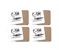 Thumbnail for C-5M Super Galaxy design on white 4 pieces set coaster