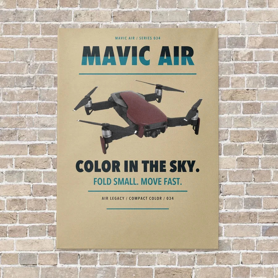 DJI Mavic Air vertical canvas print - no frame - beige background
