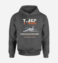 Thumbnail for T-45C Goshawk design on dark gray double-side hoodie, single-side print