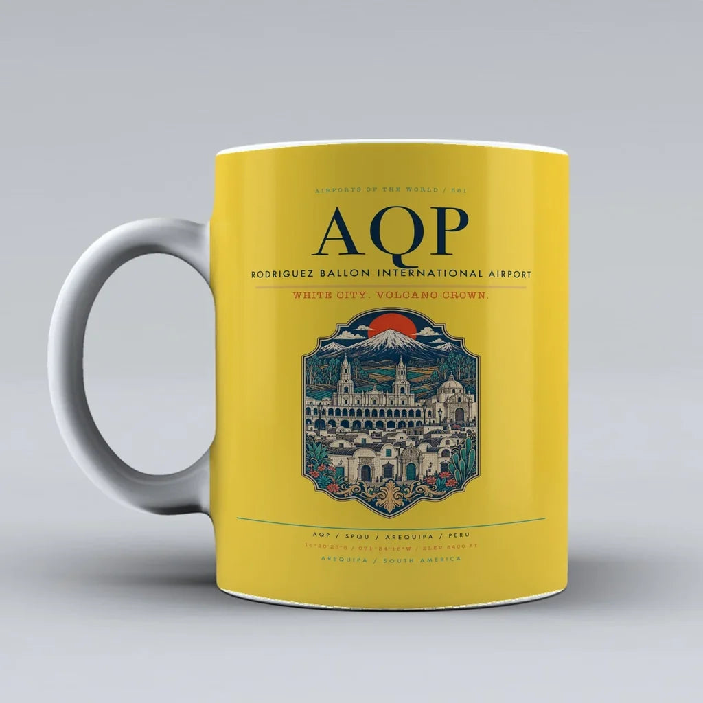 Rodriguez Ballon International Airport AQP Mug - Yellow
