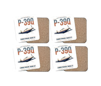 Thumbnail for P-39Q Airacobra design on white 4 pieces set coaster
