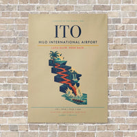 Thumbnail for Hilo International Airport ITO vertical canvas print - no frame - beige background