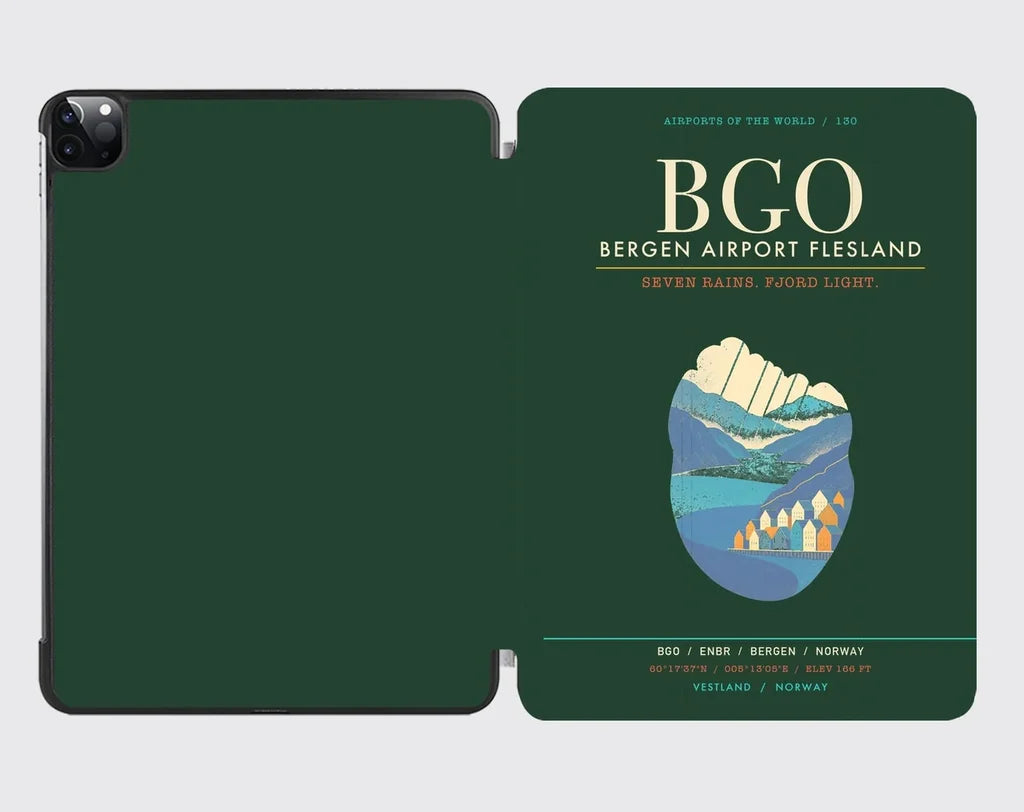 Bergen Airport Flesland BGO - Seven-Rain Fjord Tapestry - Dark Green