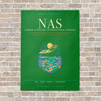 Thumbnail for Lynden Pindling International Airport Nassau NAS - Canvas Framed - Green