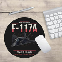 Thumbnail for F-117A Nighthawk design on black round mouse pad
