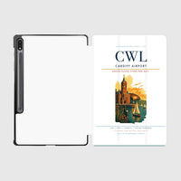 Thumbnail for Cardiff Airport (CWL) design on white samsung tablet tablet case