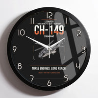 Thumbnail for Leonardo CH-149 Cormorant design on black framed wall clock
