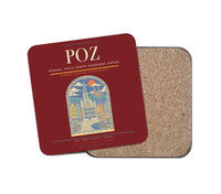 Thumbnail for Poznan - awica Henryk Wieniawski Airport POZ Coaster 1-Piece - Dark Red