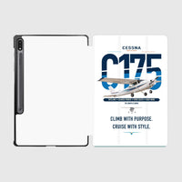 Thumbnail for Cessna 175 Skylark design on white samsung tablet tablet case