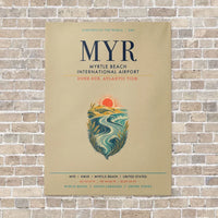 Thumbnail for Myrtle Beach International Airport MYR vertical canvas print - no frame - beige background