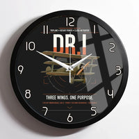 Thumbnail for Fokker Dr.I design on black framed wall clock