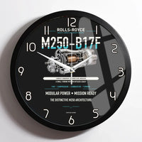 Thumbnail for M250-B17F design on black framed wall clock