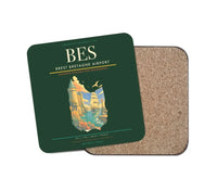 Thumbnail for Brest Bretagne Airport BES Coaster 1-Piece - Dark Green
