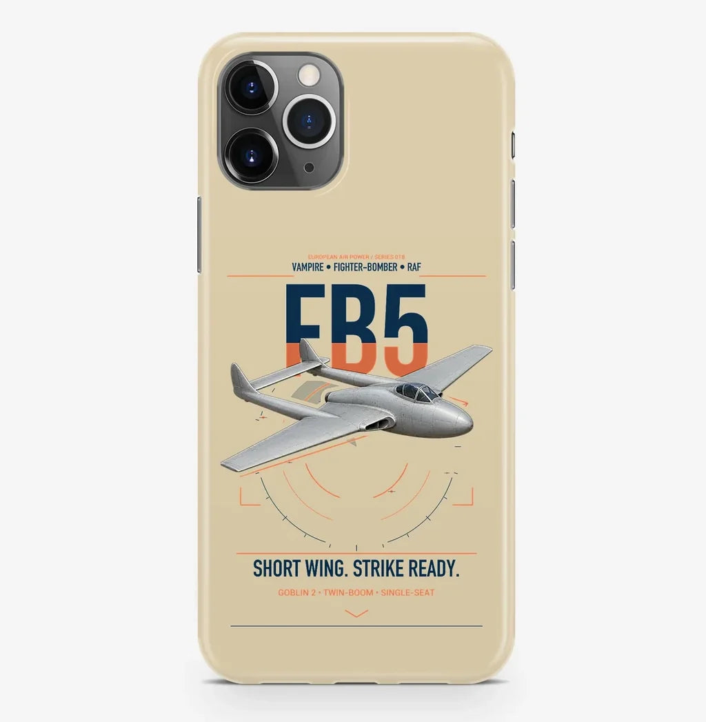 de Havilland Vampire FB5 design on beige magsafe iphone case, for iPhone Pro Max