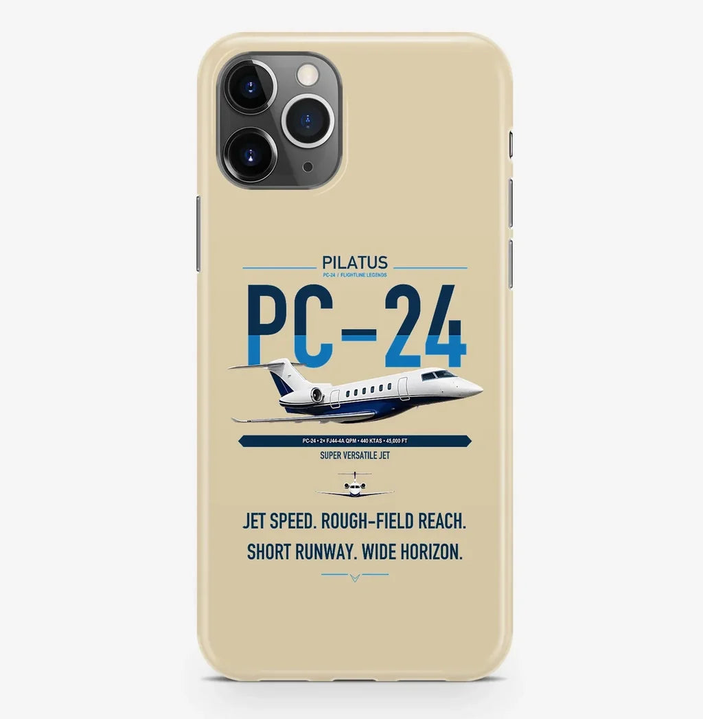 Pilatus PC-24 design on beige magsafe iphone case, for iPhone Pro Max