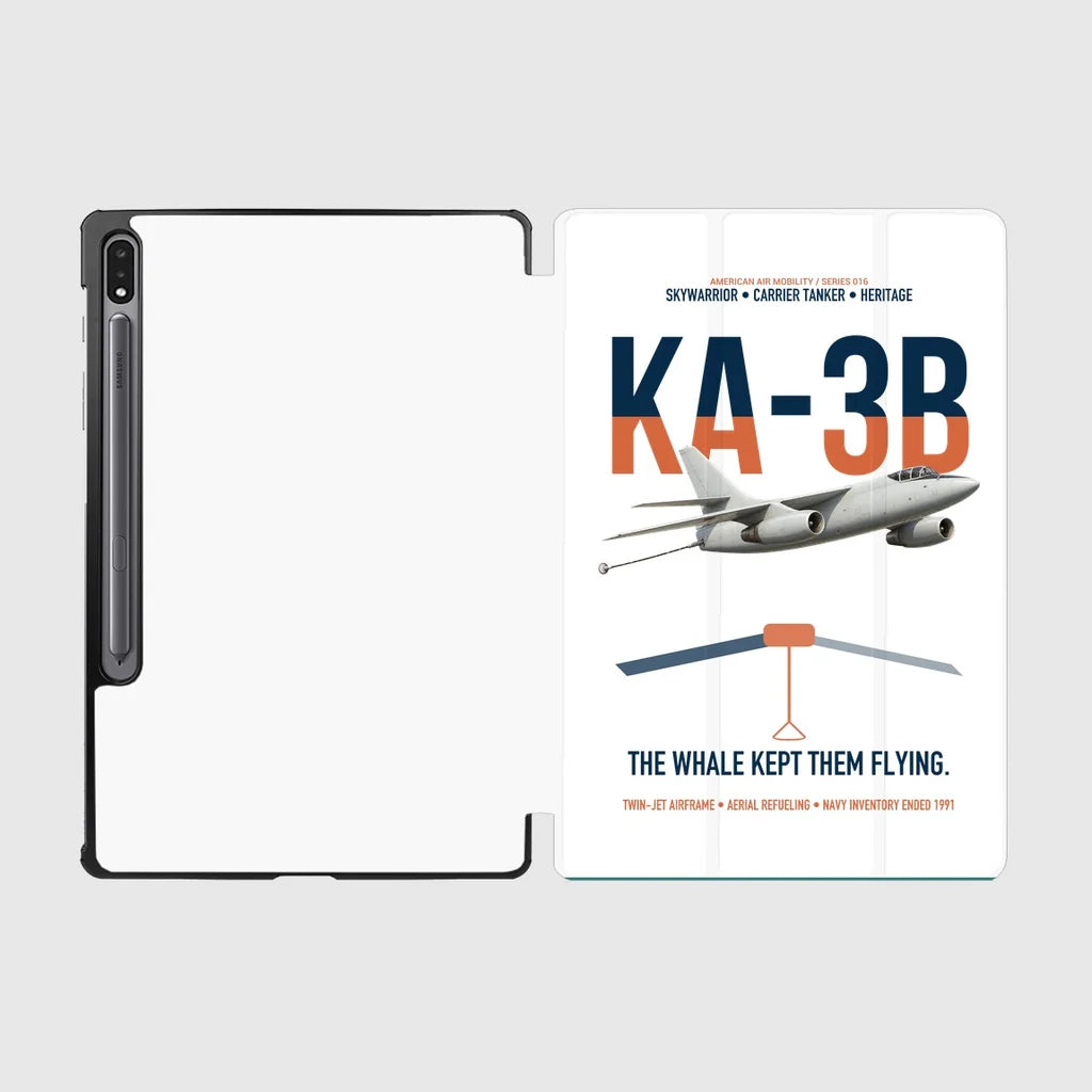 KA-3B Skywarrior design on white samsung tablet tablet case