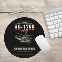 Thumbnail for Leonardo HH-139B design on black round mouse pad