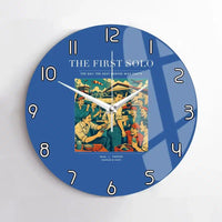 Thumbnail for VINTAGE G4144 - The First Solo - Designed Wall Clocks design on blue no-frame