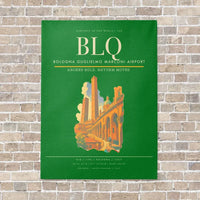 Thumbnail for Bologna Guglielmo Marconi Airport BLQ - Canvas Framed - Green
