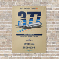 Thumbnail for Boeing 377 Stratocruiser vertical canvas print - no frame - beige background