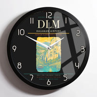 Thumbnail for Dalaman Airport (DLM) design on black framed wall clock