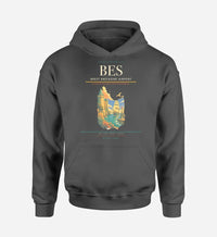 Thumbnail for Brest Bretagne Airport (BES) design on dark gray hoodie single-side print