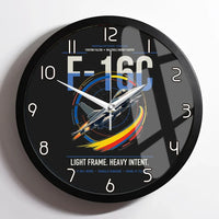 Thumbnail for F-16C Fighting Falcon design on black framed wall clock