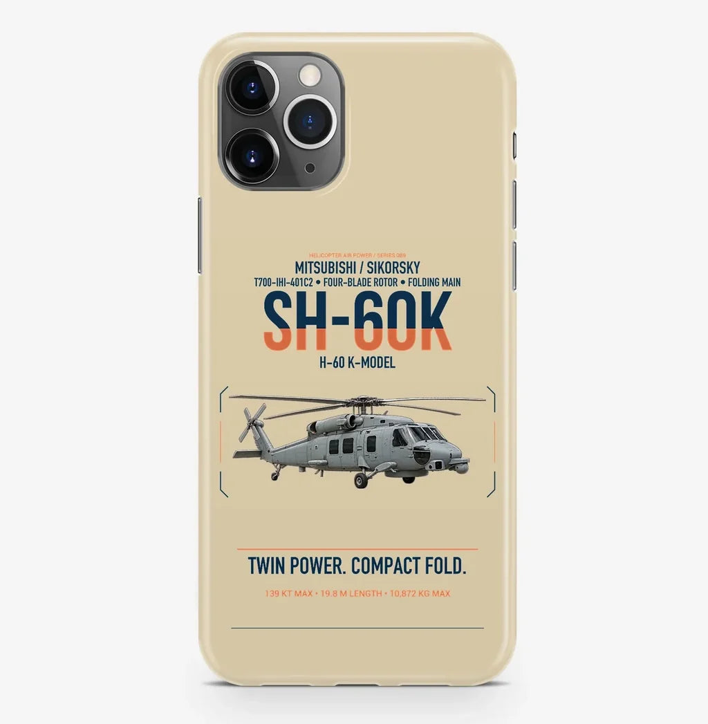 Mitsubishi Sikorsky SH-60K design on beige magsafe iphone case, for iPhone Pro Max