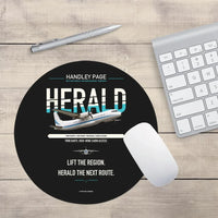 Thumbnail for Handley Page HPR.7 Dart Herald design on black round mouse pad