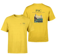 Thumbnail for Tri-Cities Airport (PSC) design printed on yellow double-side t-shirt