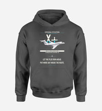 Thumbnail for Cessna Citation X+ design on dark gray double-side hoodie, single-side print