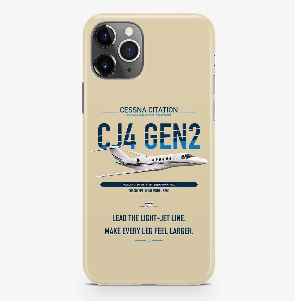 Cessna Citation CJ4 Gen2 design on beige magsafe iphone case, for iPhone Pro Max