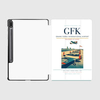 Thumbnail for Grand Forks International Airport (GFK) design on white samsung tablet tablet case
