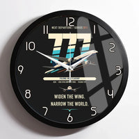Thumbnail for Boeing 777-9 design on black framed wall clock