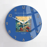 Thumbnail for VINTAGE G4195 - The Float Dock Morning - Designed Wall Clocks design on blue no-frame