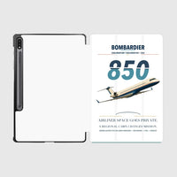 Thumbnail for Bombardier Challenger 850 design on white samsung tablet tablet case