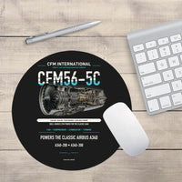 Thumbnail for CFM56-5C design on black round mouse pad