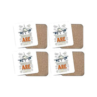 Thumbnail for Crosswind Limits Are Limits design on white 4 pieces set coaster