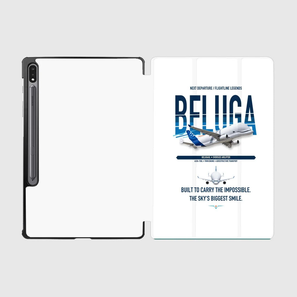 Airbus BelugaXL / A330-743L design on white samsung tablet tablet case