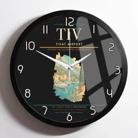 Thumbnail for Tivat Airport (TIV) design on black framed wall clock