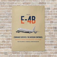 Thumbnail for E-4B Nightwatch vertical canvas print - no frame - beige background