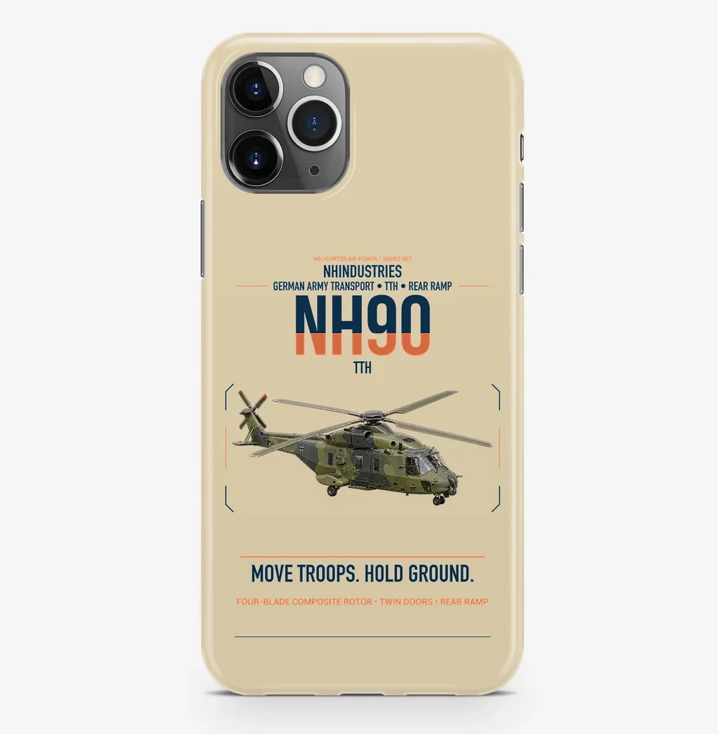 NHIndustries NH90 TTH design on beige magsafe iphone case, for iPhone Pro Max